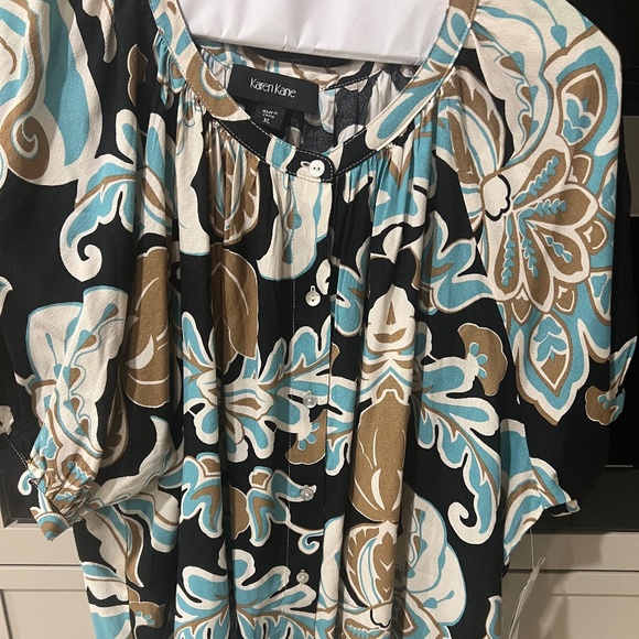 Karen Kane S/S Peasant Top - Picture 6 of 7